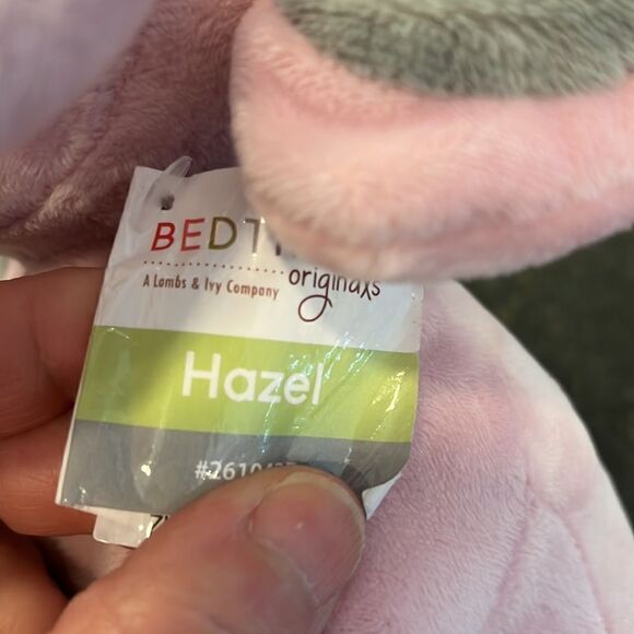 Twinkle Toes Pink Plush Elephant Stuffed Animal 10 Inch- Hazel - Picture 11 of 11